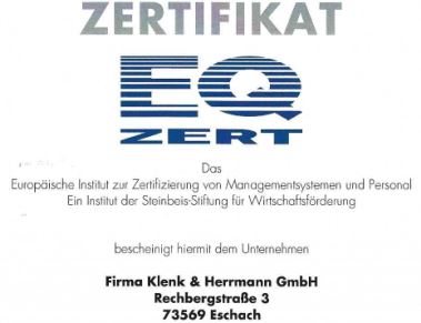 ISO 9001 Zertifizierung