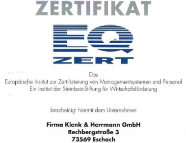 ISO 9001 Zertifizierung